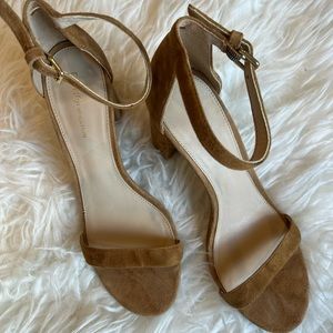 BCBGeneration Tan Sueded Strappy Sandal